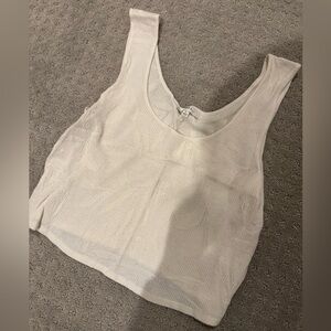 Z Supply Cream Knit Crop Tank Top